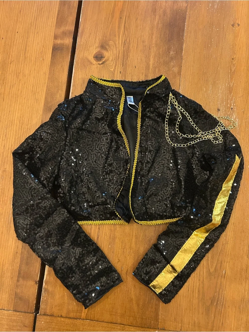 K-pop Golden Jacket, real sequins and chains